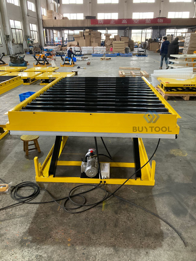 Hydraulic Powered Electric Roller Lift Table 2 Ton 1000kg 900mm Maximum Height 2