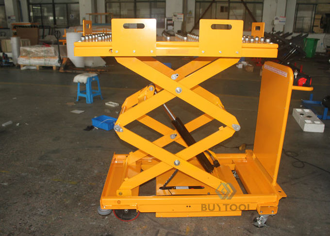 1020×610mm Mobile Lift Tables Mobile Scissor Lift Trolley With Balls 24VDC 0