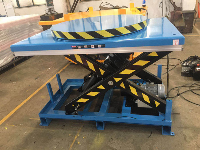 China 6000 Lb Hydraulic Stationary Electric Lift Scissor Lift Tables With Turntable Platform