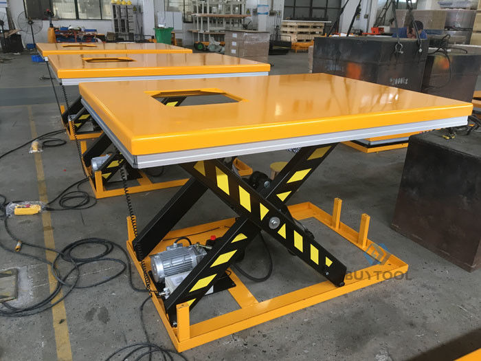 China 200 Lb 4000 Lbs Stationary Electric Lift Table Heavy Duty With Maintenance Holes