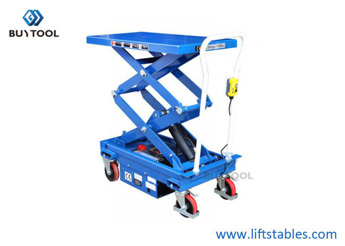 China Vehicle Industrial Long Deck Mobile Scissor Lift Mobile Equipment 1100lbs 40&quot;X20&quot; Platform