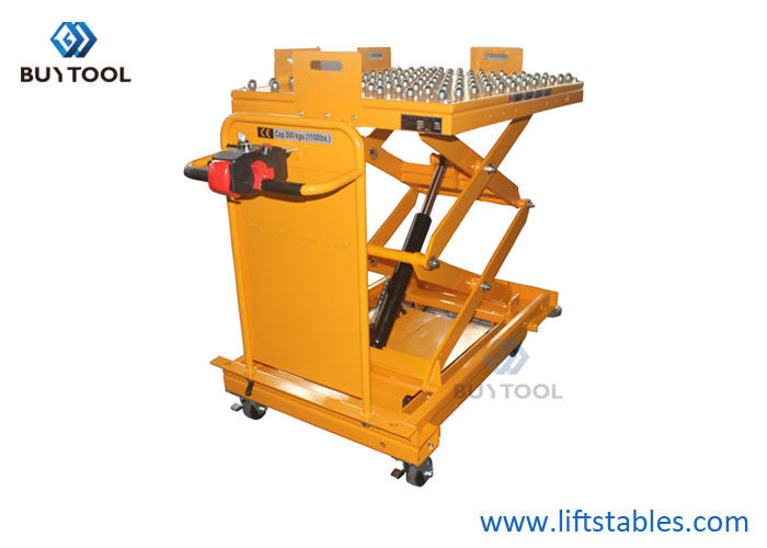 500kg 1102lbs Roller Lift Table Roller Ball Lift Table Mobile Scissor Lift Electric Trucks