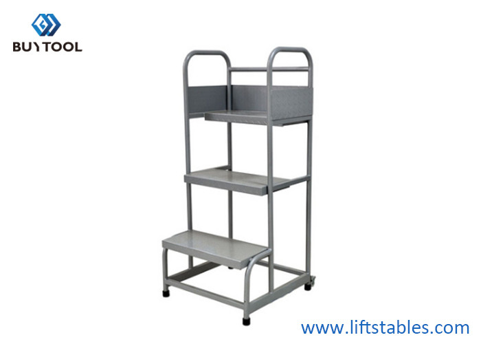 China Supermarket Movable Easy Climb Rolling Platform Ladders 3 Steps High Stability
