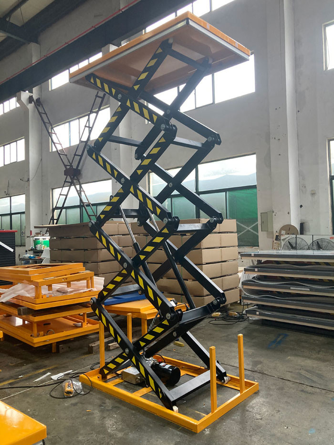 Stable Powerful Electric Scissor Lift Tables Lifting Raised Height Up 4140mm 1
